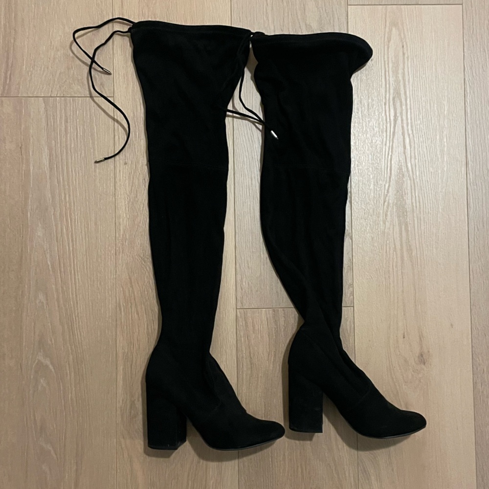Black Thigh High Heels